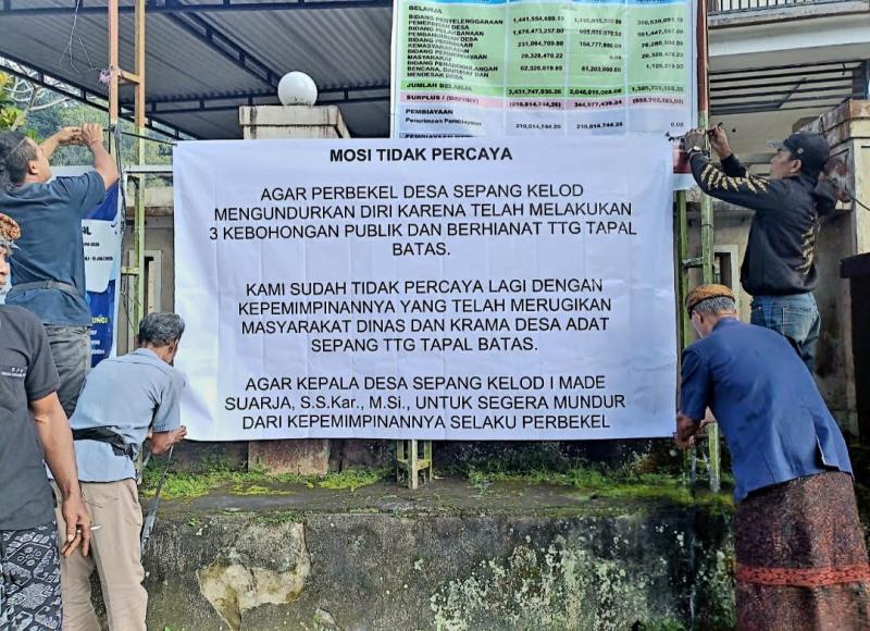 Sengketa Tapal Batas, Perbekel Terancam Dimakzulkan