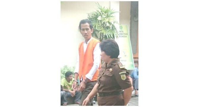 Terdakwa Jerrico Roni.