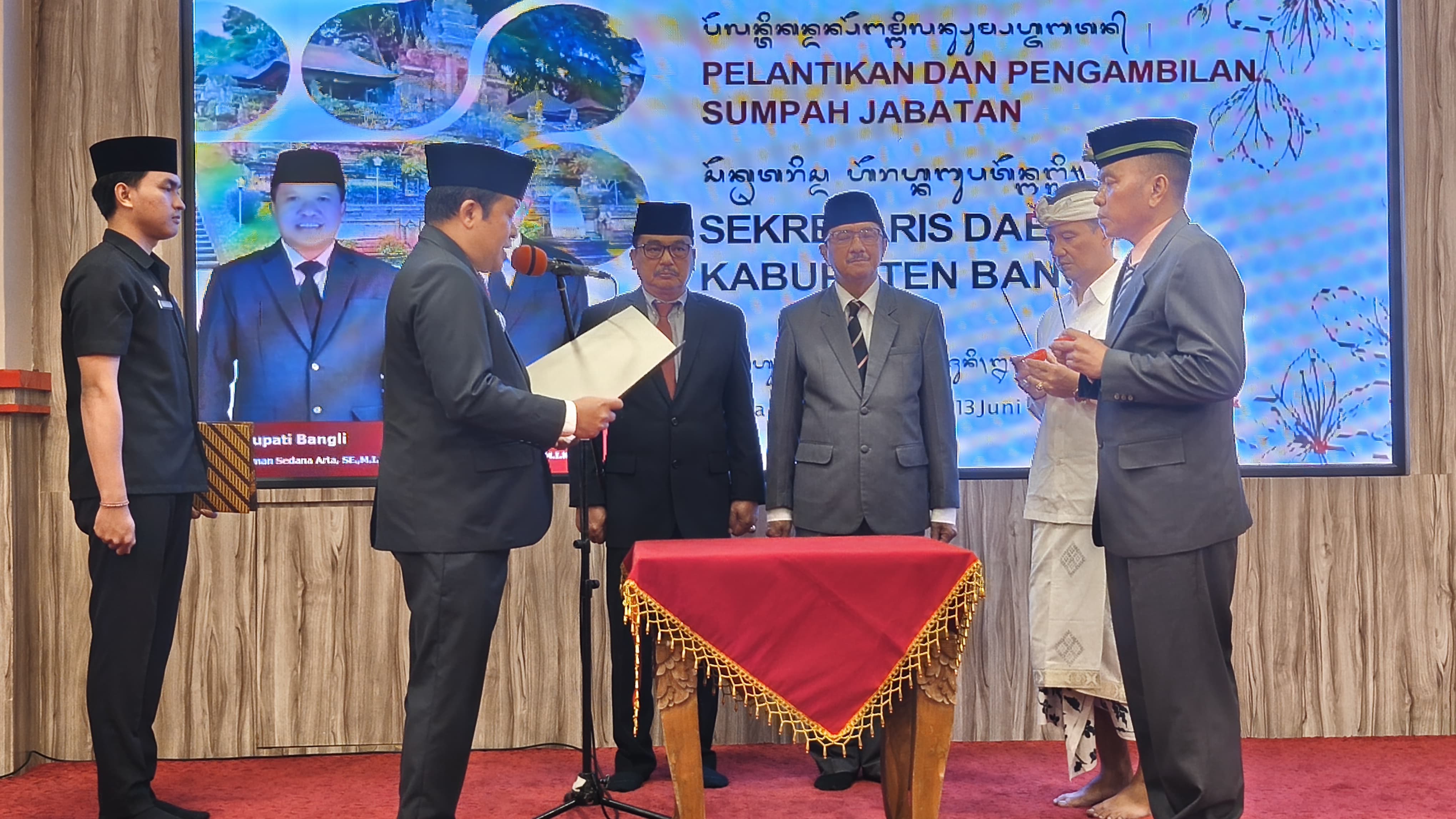 pelantikan sekda Bangli