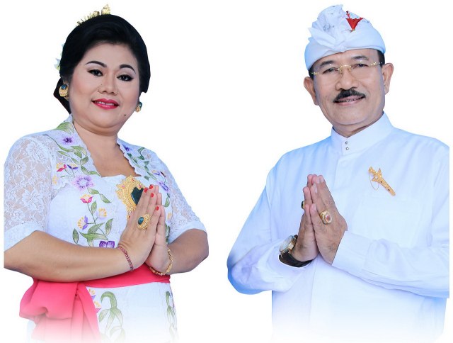 Bupati Karangasem IGA Mas Sumatri dan Wakil Bupati I Wayan Artha Dipa.
