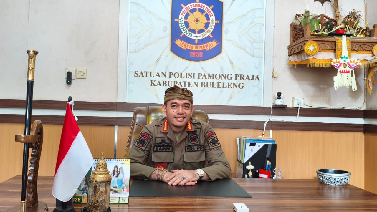 Kepala Satuan Polisi Pamong Praja (Kasatpol PP) Kabupaten Buleleng, I Gede Komang Kappa Tri Aryabdono.
