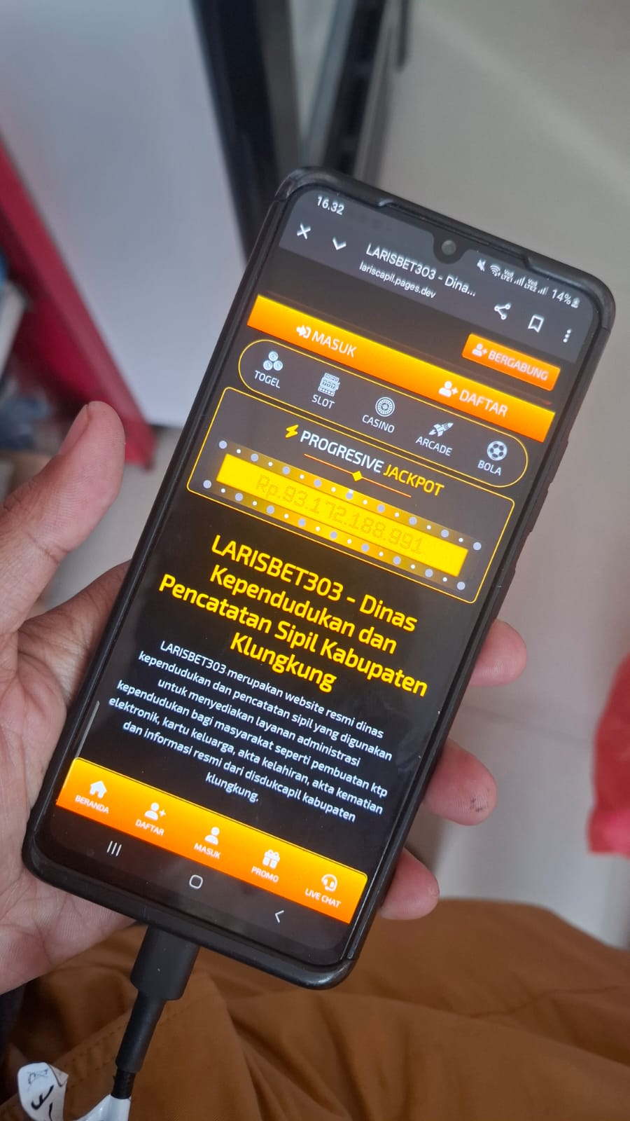 judol catut nama website resmi Disdukcapil 