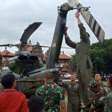 Terlilit Tali Layangan, Heli TNI Mendarat di Lapangan Astina