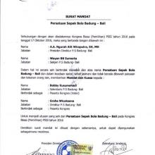Surat Mandat Ps Badung Diduga Siluman Bali Tribune