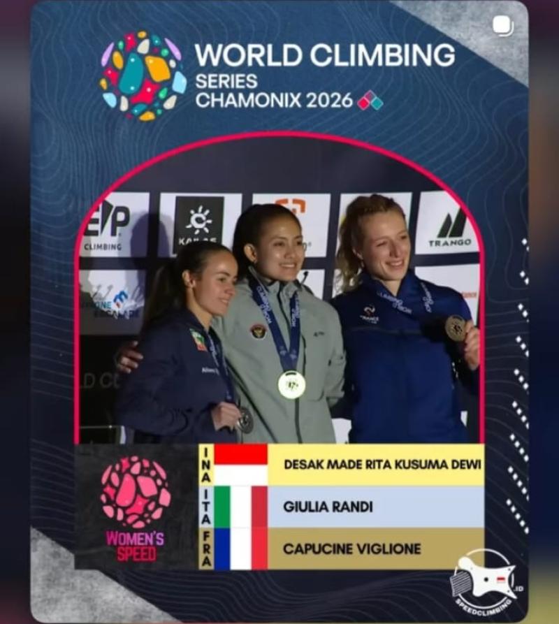 World Climbing Series 2026, Desak Made Kembali Persembahkan Emas