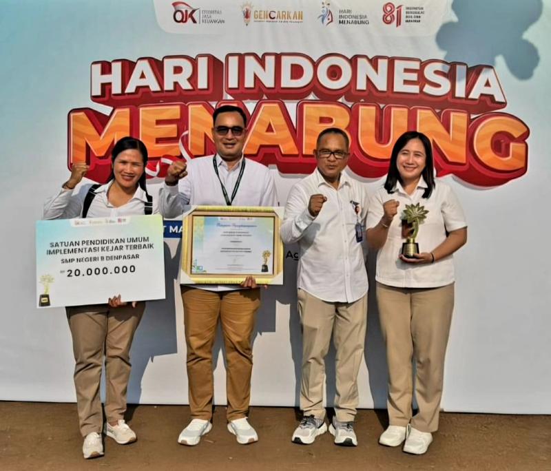 SMPN 9 Denpasar Raih Penghargaan Sekolah Implementasi KEJAR Terbaik Nasional
