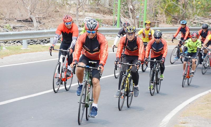 Tim Gowes Kodam Jajal Rute Road Bike Mandalika Gowes 2019