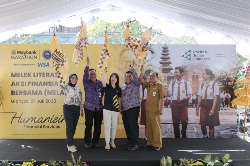 Literasi Keuangan bagi 2.000 Pelajar di Gianyar, Maybank Indonesia Perluas Dampak Maybank Marathon 2026